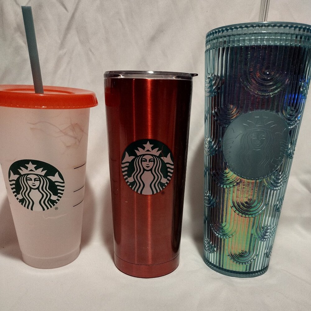 3 Starbucks Drink Cups - Picture 2 of 6